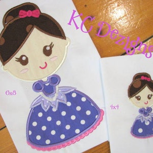 Fairy Princess 3 Machine Applique Embroidery Design - Princess Applique Design - Princess Fairy Applique Design - Fairy Applique Design