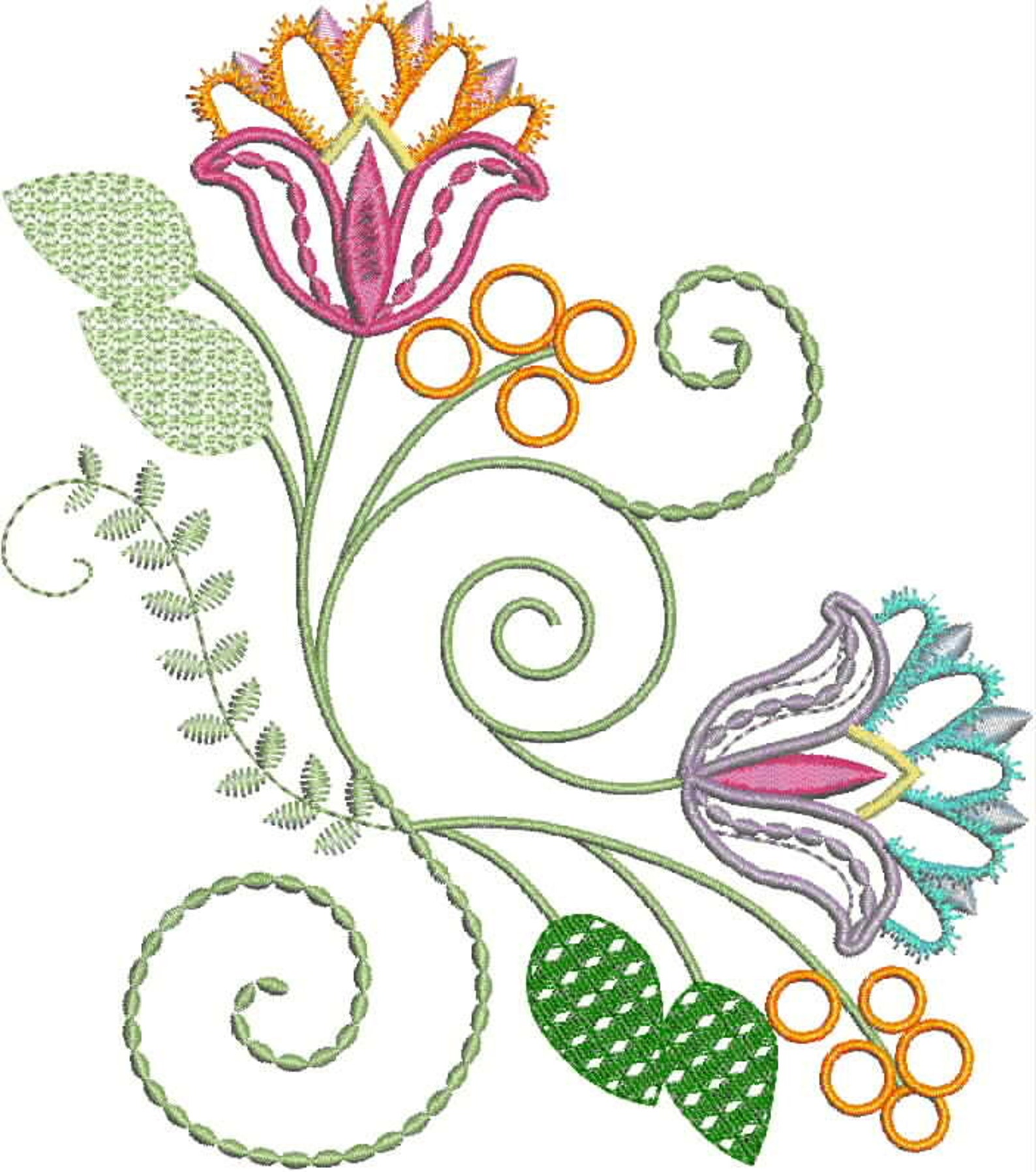 Magnificent Floral Machine Embroidery Designs Floral Etsy