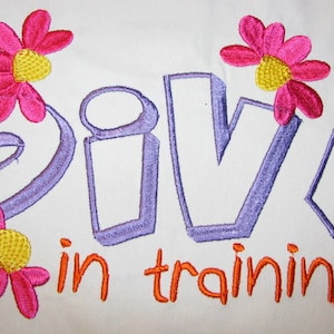 Diva In Training Machine Embroidery Design - Diva Embroidery Saying - Diva Embroidery Design - Embroidery Design - Diva In Training