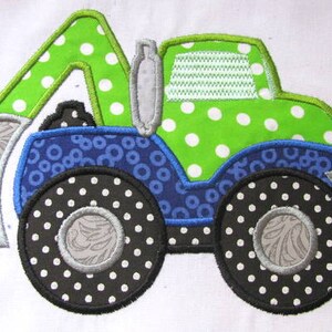 Construction Truck 04 Machine Applique Embroidery Design - Construction Truck Applique - Construction Truck No 4 Applique Design - Truck