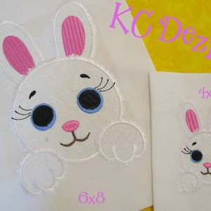 Baby Bunny Face Machine Applique Embroidery Design