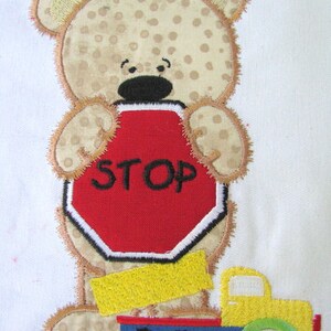 Boy Toy Bear 02 Machine Applique Embroidery Design - Boy Toy Bear Applique Design - Boy Bear Applique Design - Applique Boy Bear Design