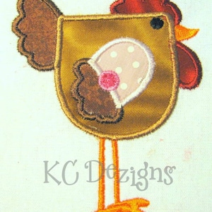 Hen 07 Machine Applique Embroidery Design - Hen Applique Design - Applique Hen Design - Chicken Applique Design - Applique Chicken Design