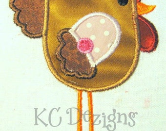 Hen 07 Machine Applique Embroidery Design - Hen Applique Design - Applique Hen Design - Chicken Applique Design - Applique Chicken Design