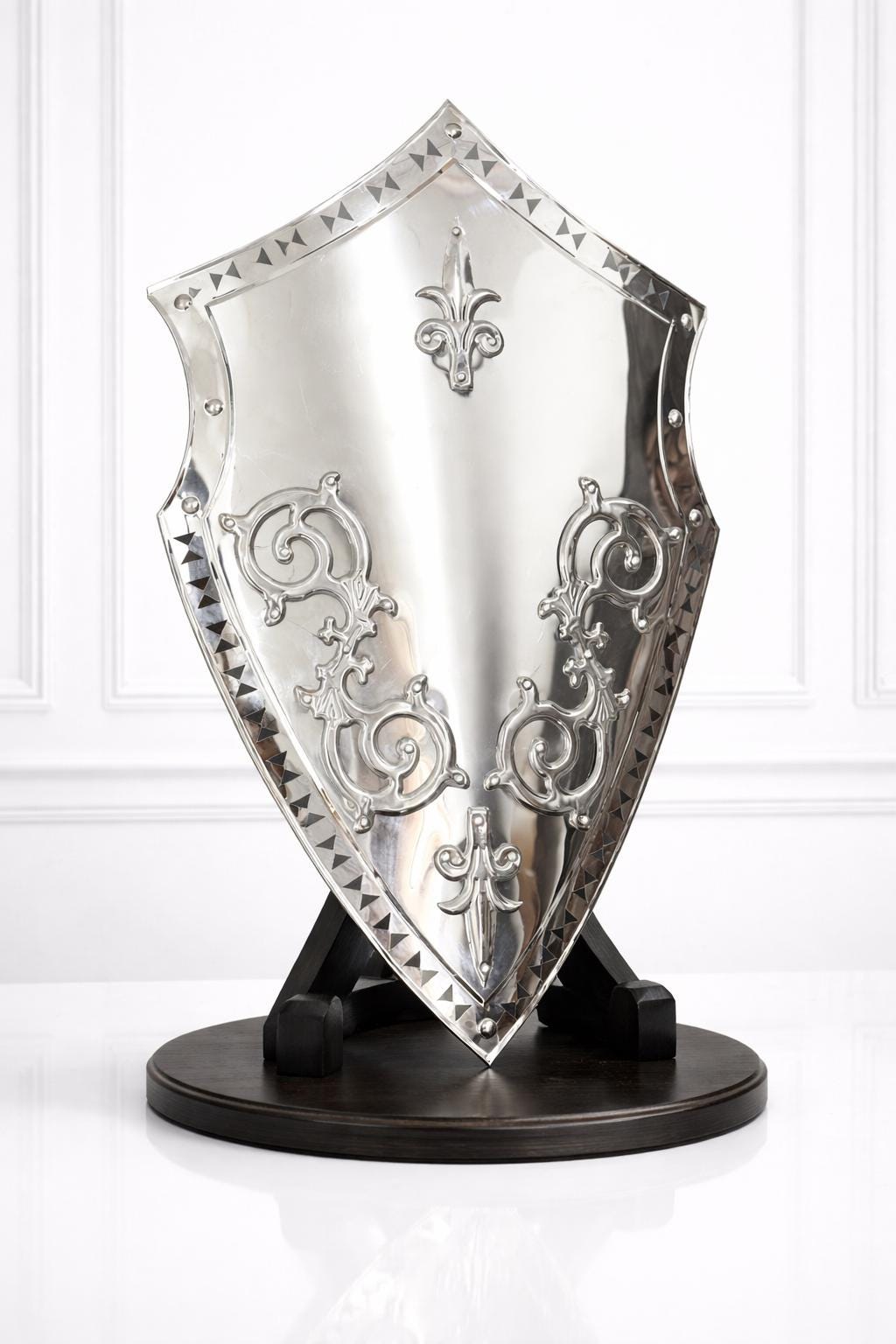Handcrafted Medieval Knight Shield Polished Steel Armor Decorative Wall ...