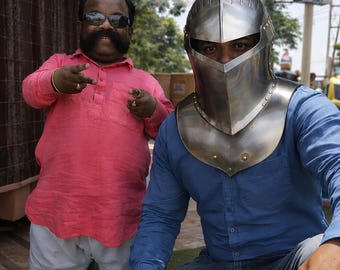 Medieval German Frogmouth Jousting Helmet 18 Gauge Steel Armor.