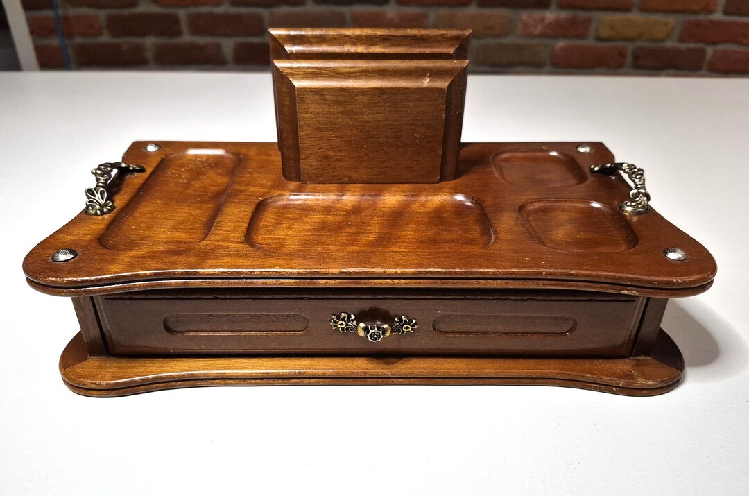 Vintage Wooden Desk Organizer - Etsy