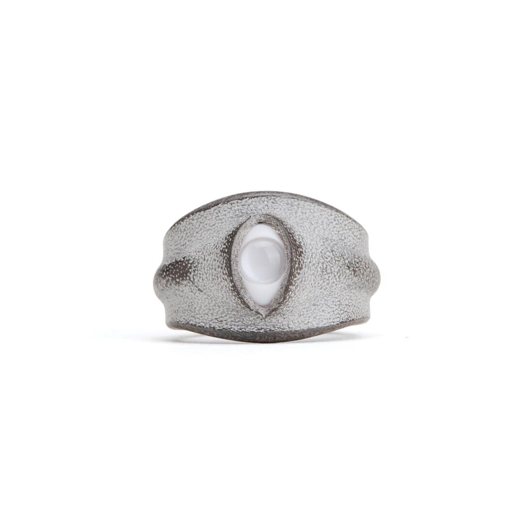 Angle Eye Rings Handmade Leather Eye Ring Jewelry- Vertiacal Eye Narrow Band-made to ...