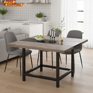 Square Farmhouse Dining Table For 4 People Kitchen Dining Room