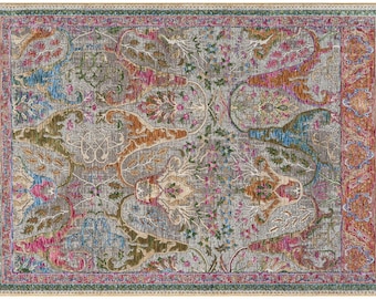 Teppich 150x200, Mehrfarbiger Teppich für Boho Wohnzimmer 200x250, Webteppich von Carmia