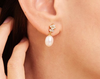 Orecchini Pendenti Lunghi In Oro Con Zirconia Cubica Quadrata - Argento 925, Ipoallergenici