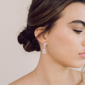 ROSIE // Bridal Earrings drop, statement wedding earrings for brides, wedding earrings, Crystal wedding jewellery