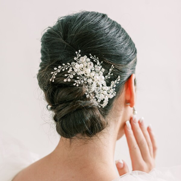 Peigne à Cheveux En Cristal Pour Mariée - Accessoire Élégant Pour Coiffure De Mariage, Débutantes Ou Soirée