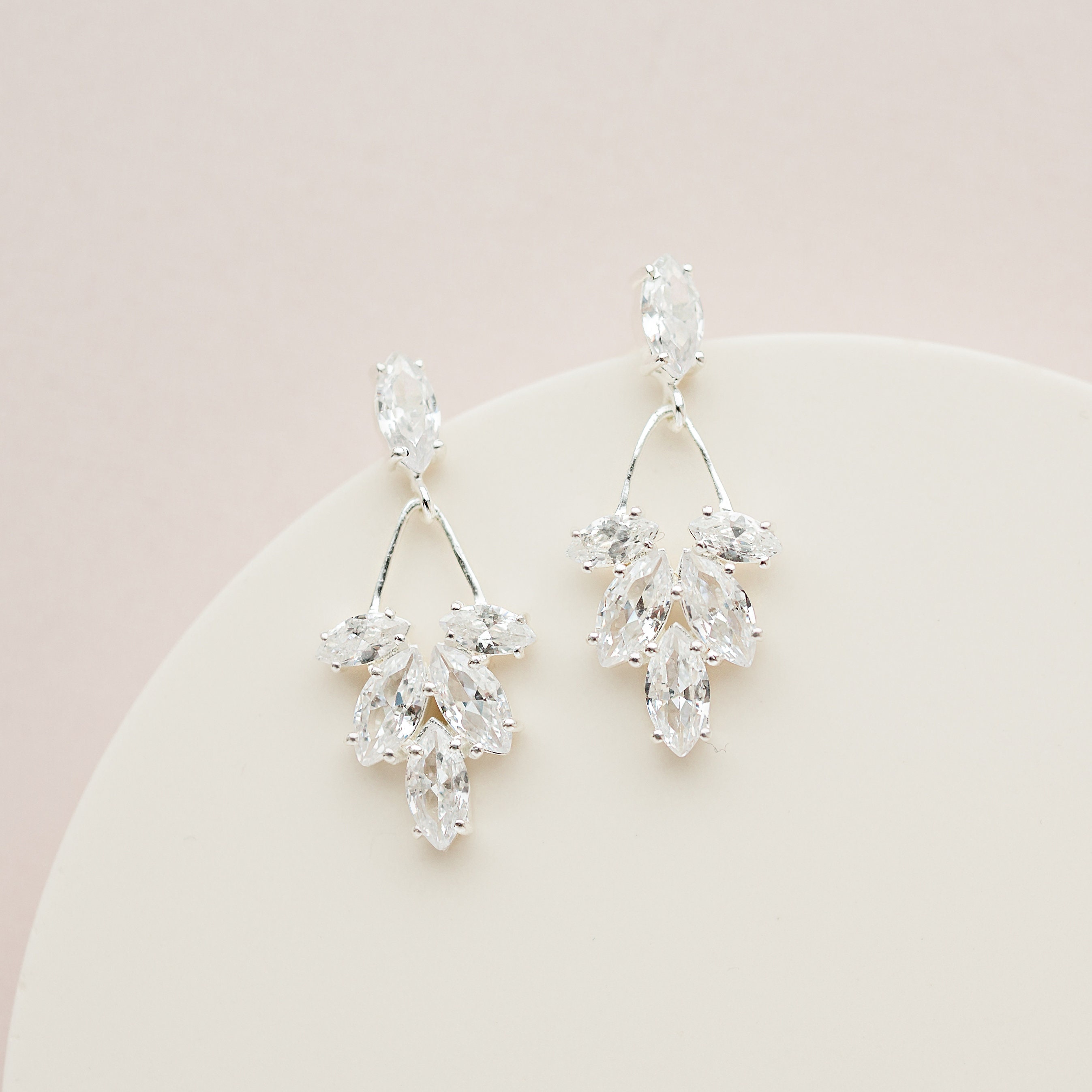 Gold Bridal Earrings Drop Floral Wedding Earrings for Brides | Etsy Gold Bridal Earrings Drop Floral Wedding Earrings for Brides | Etsy