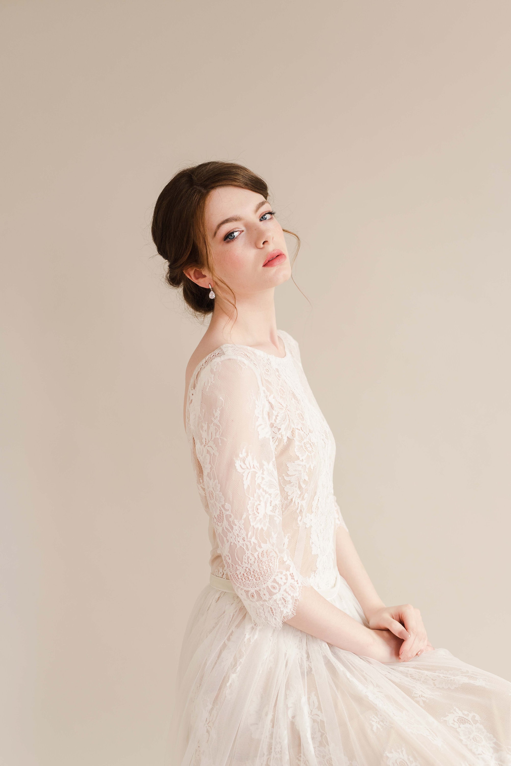 ALBERTA // Bridal Drop Earrings Elegant Bridal Earrings - Etsy UK