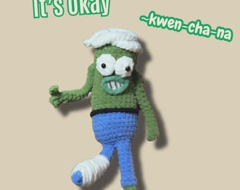 Gehäkelte Gurke, Amigurumi, Gute Besserung Geschenk, Gipsbein gebrochen
