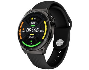 Bold Stylish Smartwatch AM05 – AMOLED Display, Bluetooth Calling, 150+ Sports Modes, Wireless Charging Fitness Watch Gifts for Him Her