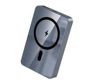 Magnetische Wireless Power Bank 10000mAh - Tragbares Ladegerät, 15W Wireless & 20W PD Fast Charge, Aluminium Pack Geschenke für Ihn Sie