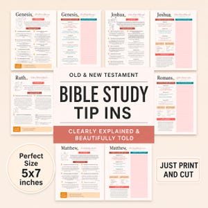 Bible Study Tips for a Year (Printable)