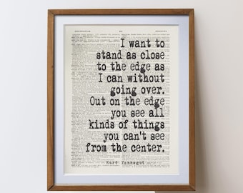 Kurt Vonnegut  Quote Print | dictionary page art unique literary  inspiration gift