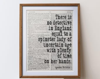 Agatha Christie  Quote Print | Vintage Dictionary Art
