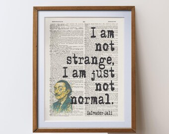 Salvador Dali Quote Print | Vintage Dictionary Art