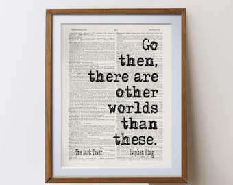 Stephen King  The Dark Tower Quote Print | Vintage Dictionary Art