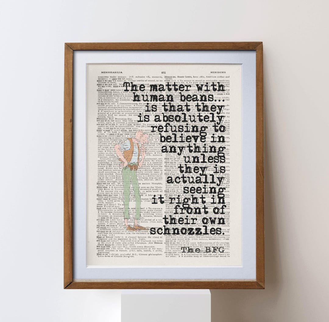 BFG Roald Dahl Quote Print Vintage Dictionary Art Etsy bfg-roald-dahl-quote-print-vintage-dictionary-art-etsy