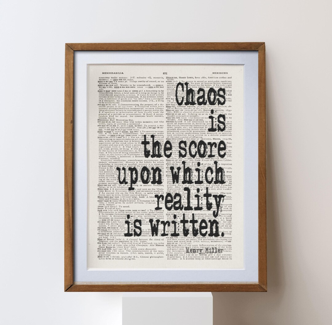 Henry Miller Quote Print | Vintage Dictionary Art - Etsy