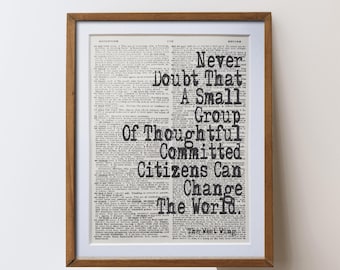 The West Wing Quote dictionary page art Print unique literary  inspiration gift