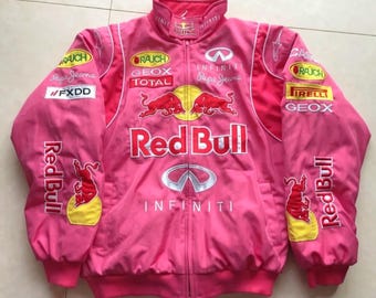 Handmade Women's Motorsport Racing Team Jacket Cotton & Polyester Biker Style Retro Racing Style Vintage F1 Inspired Outerwear Racing Jacket