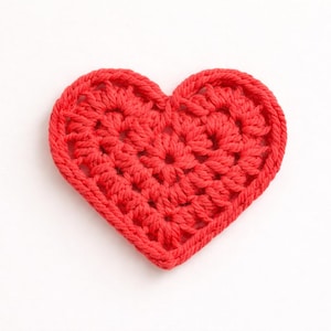 Beginner Crochet Heart Applique Pattern PDF -DIY Easy Download