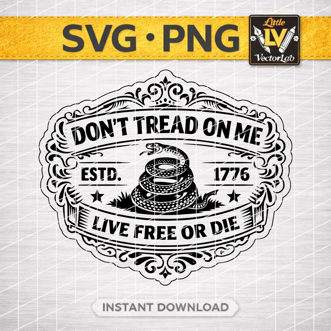 Don’t Tread on Me SVG PNG Rattlesnake Patriotic Design 1776 USA History ...