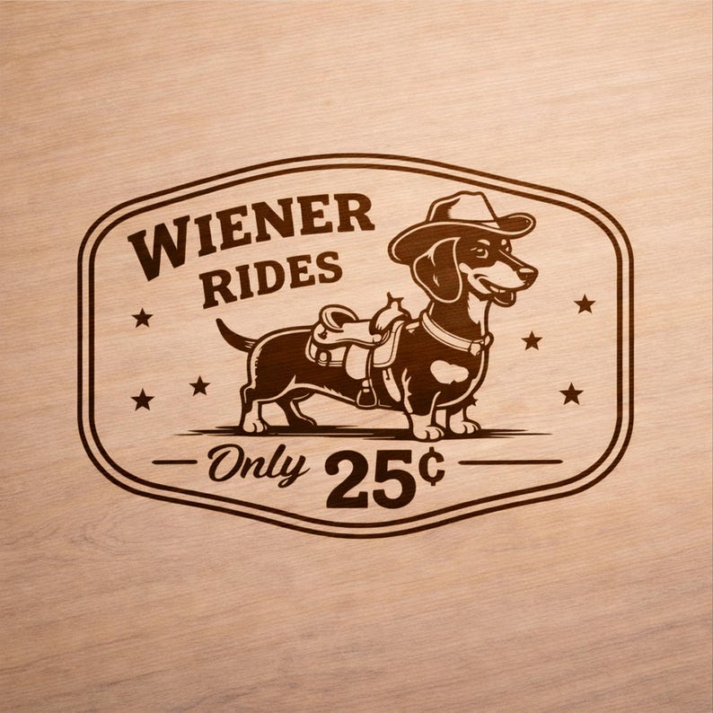 Wiener Rides 25 Cents SVG PNG, Funny Dog Adult Joke , Funny Dachshund ...