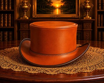 Luxury Brown Western Top Hat Vintage Cowboy Fashion Hat
