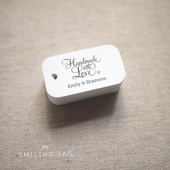 Item code: J514 Set of 30 Wedding Favor Tags Thank you tags Hang tags Wedding Gift Tags Handmade with Love Personalized Gift Tags