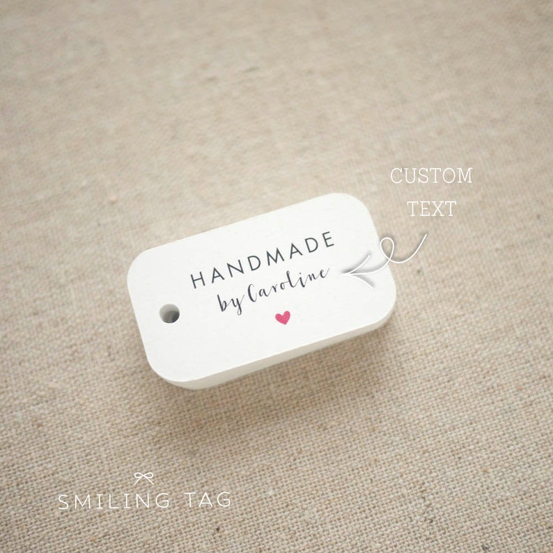 Handmade By Personalized Gift Tags Handmade with Love Tags Etsy