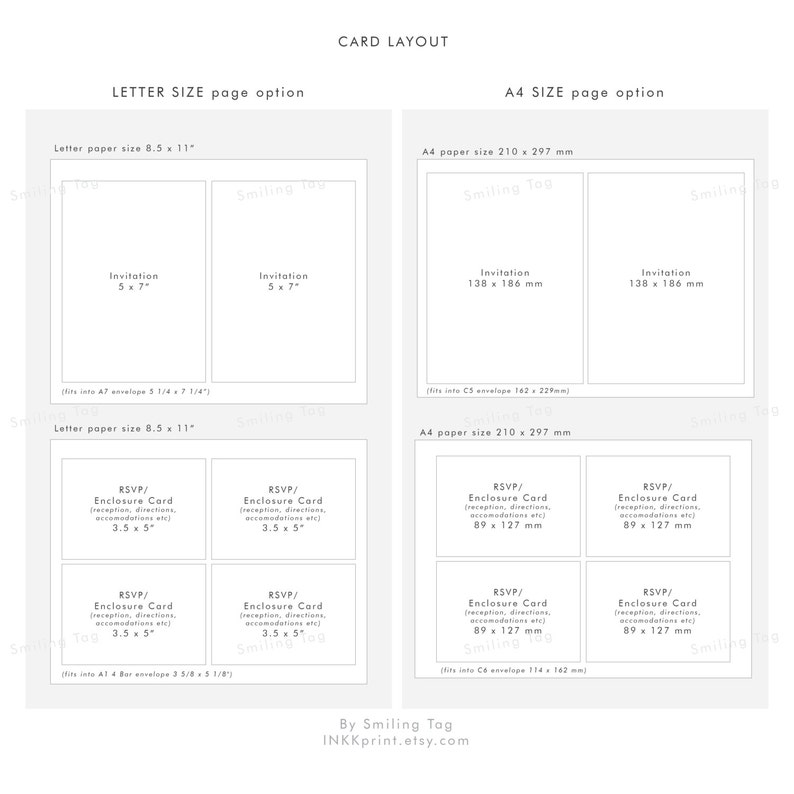 Wedding Invitation Rustic Wedding Invitation Printable PDF Letter or A4 Item code: P411 Invitation Set Modern Wedding Invitation Suite