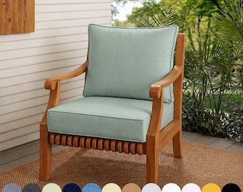 Outdoor Deep Seat Cushion Slipcover, Water Repellent, Piped Trim (COVER ONLY)