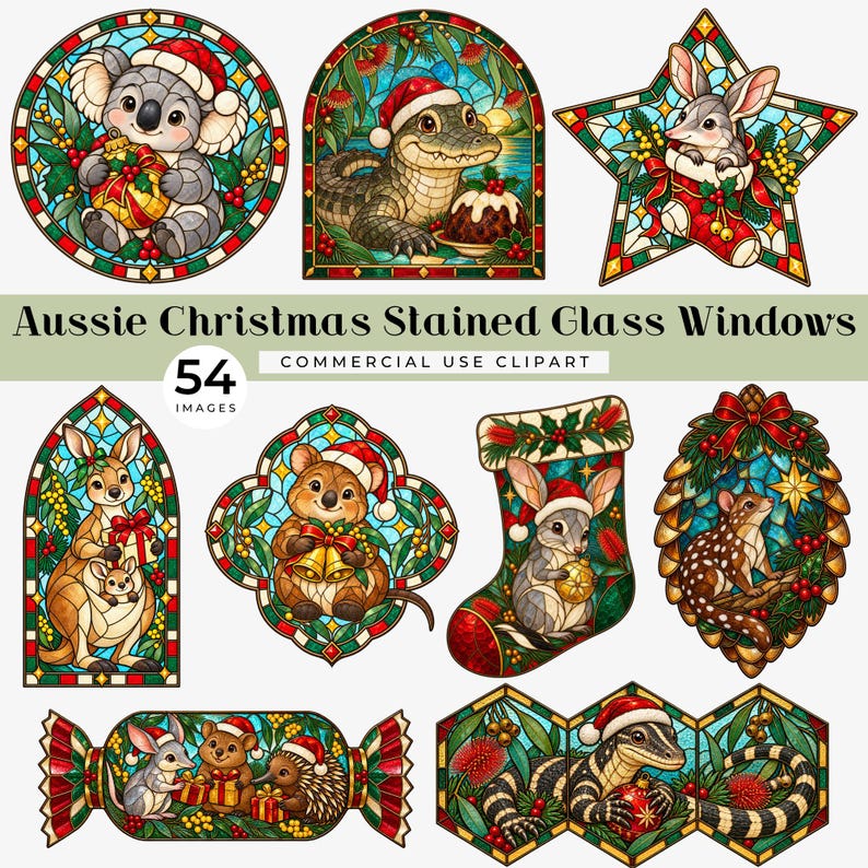 Window Covering Bird Protection 54 Aussie Christmas Stained Glass Window Clipart PNG, Australian ...