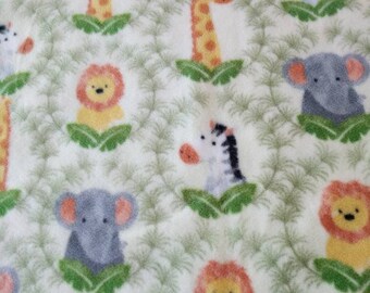 Counting the Jungle Babies Fleece Baby Blanket in Blue