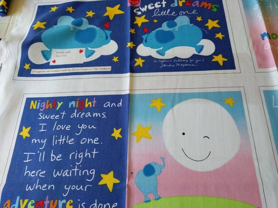 cloth storybook panel to make-sweet dreams little one.
