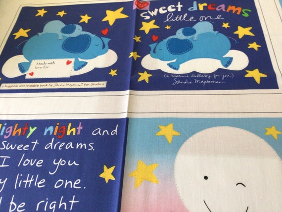 cloth storybook panel to make-sweet dreams little one