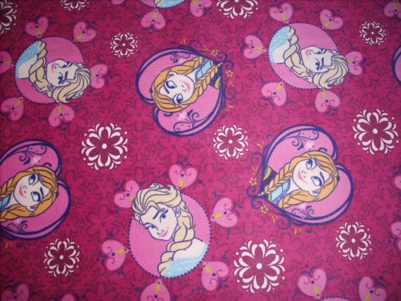 1 3/8 yards-Disney Licensed fabric- Frozen Sisters Framed Toss
