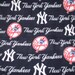 1 yard Licensed MLB fleece fabric- Yankees