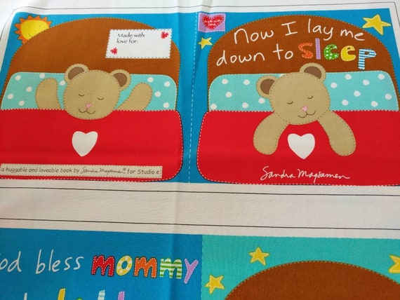 cloth storybook panel to make-Now I lay me down to sleep