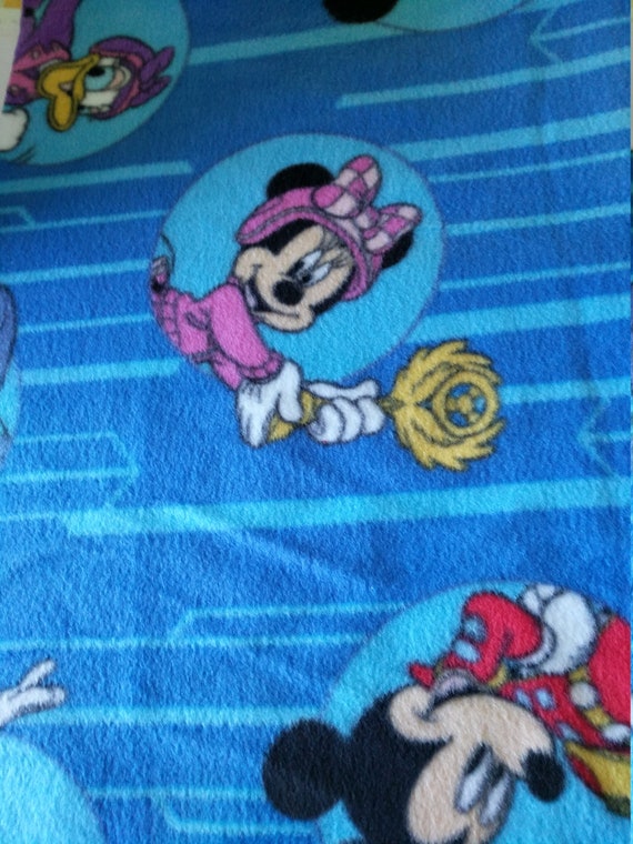 1 yard fleece fabric-Disney's Mickey and friends