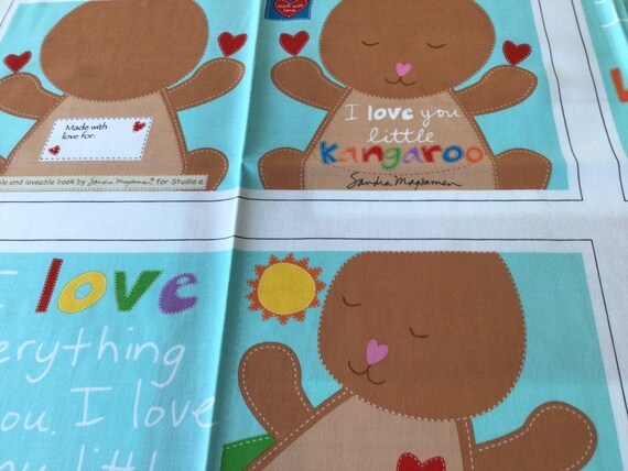 cloth storybook panel to make-I love you little kangaroo