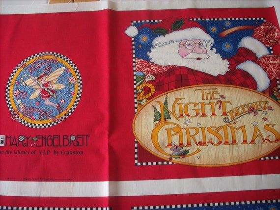 cloth storybook panel to make-Mary Engelbreit's-The Night Before Christmas
