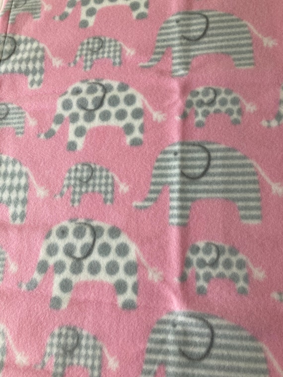 Elephants crib fleece
